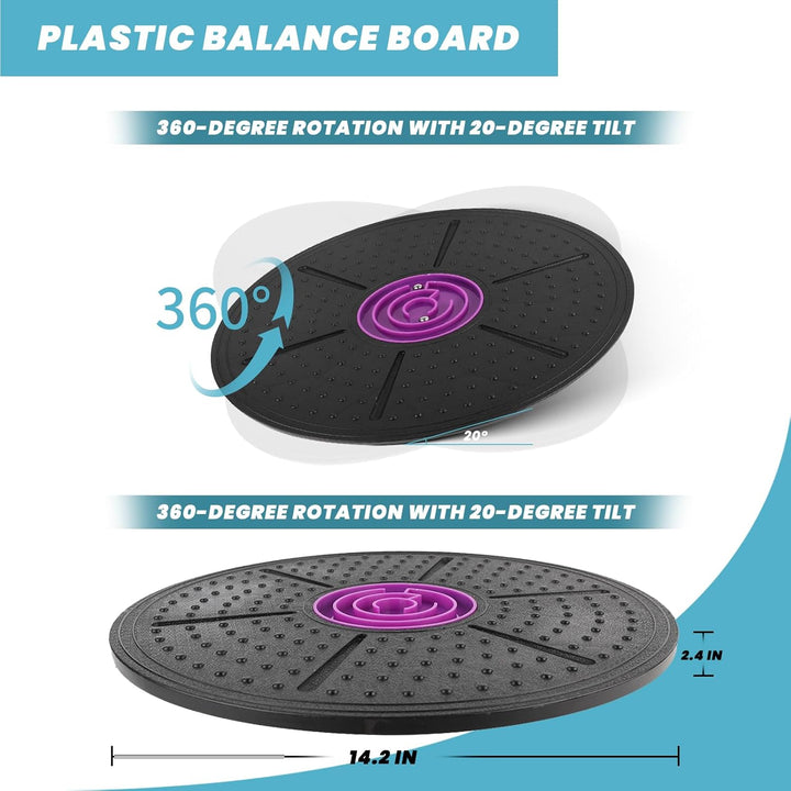 Purple Labyrinth Yoga-Balance-Board, Balance-Trainingsbrett, Balance Pad Yoga-Wackelbrett, Balance K