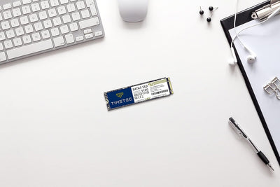 Timetec SSD 3D NAND TLC SATA III 6Gb/s M.2 2280 NGFF 64TBW Read Speed Up to 500MB/s SLC Cache Perfor