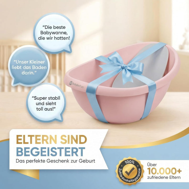 Baby Badewanne mit Badewanneneinsatz für Neugeborene [Testsieger] Rutschfest Babybadewanne für Babys