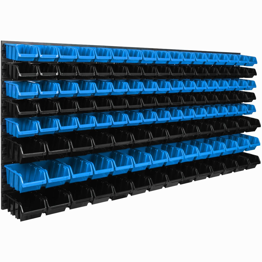 Lagersystem Wandregal 1728 x 780 mm | 127 stck. Box | Stapelboxen Schüttenregal Sichtlagerkästen | E