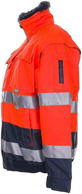 Planam Grösse XXL Herren Warn-/Wetterschutz Comfortjacke 2-farbig orange marine Modell 2046