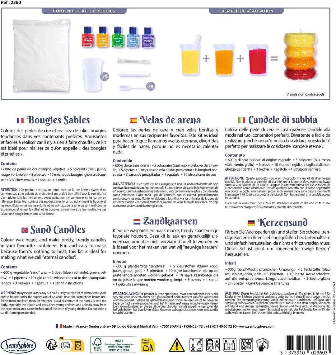 Sentosphère Sandkerzen