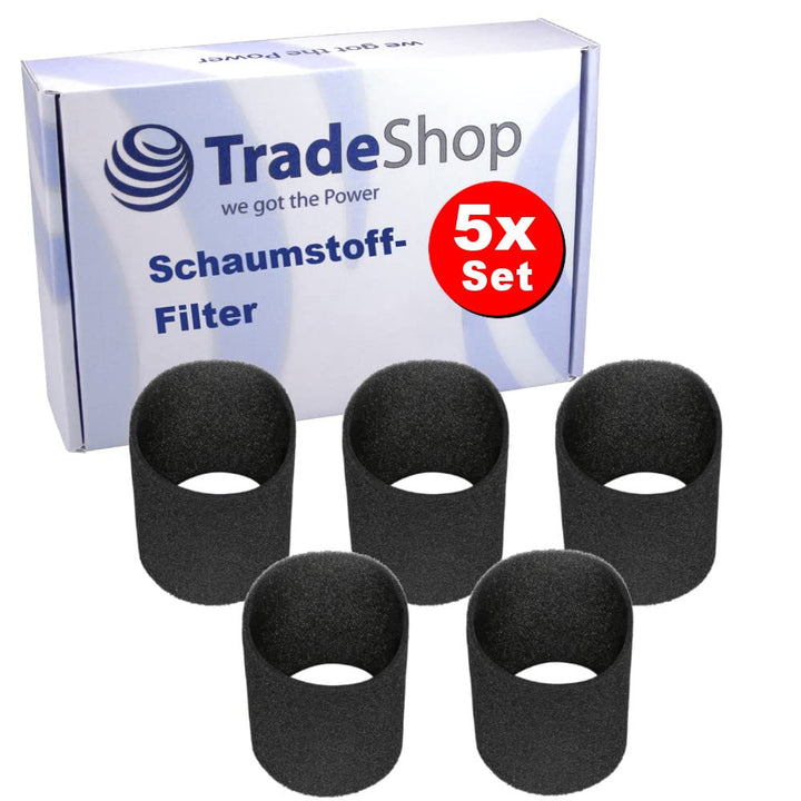 5x Trade-Shop Schaumstoff-Filter kompatibel mit Thomas Vario Syntho, Twin, Nevac PT450, kompatibel m