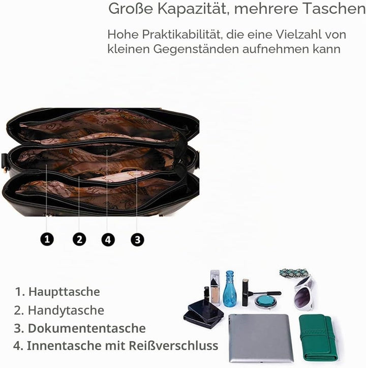 Nicole&amp;Doris Neue PU-Leder beiläufige Art und Weise Handtasche Schultertasche Messenger Bag Navy Bla