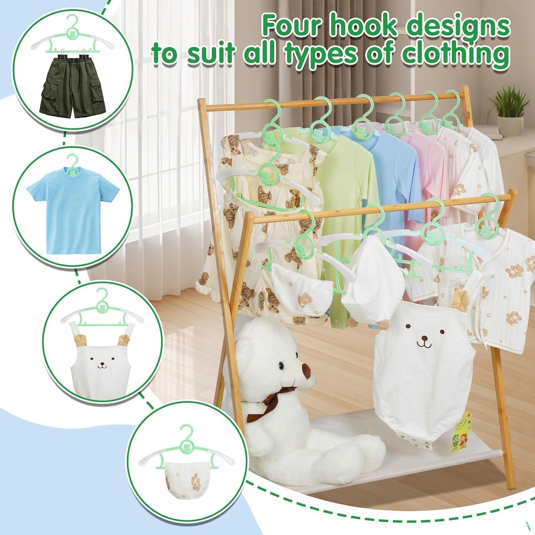 HGYZE Baby Kleiderbügel Kinder Antirutsch, 29-37cm Ausziehbare Kinderkleiderbügel, 20 Stück Kleiderb