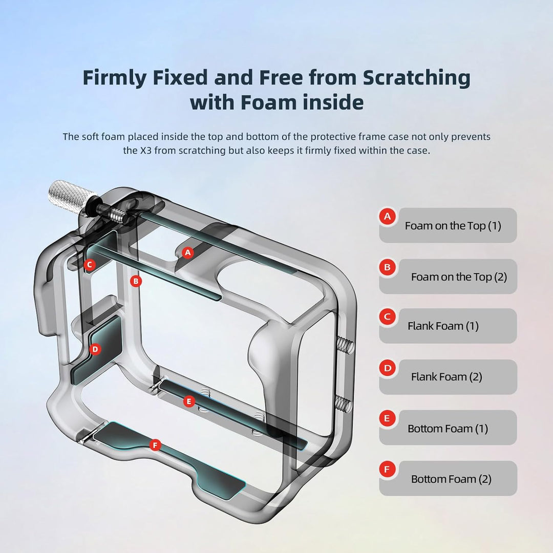 HUAYUWA Aluminium Rahmen Käfig Kompatibel für Insta360 GO3 Metall Durable Gehäuse Käfig Schutzhülle