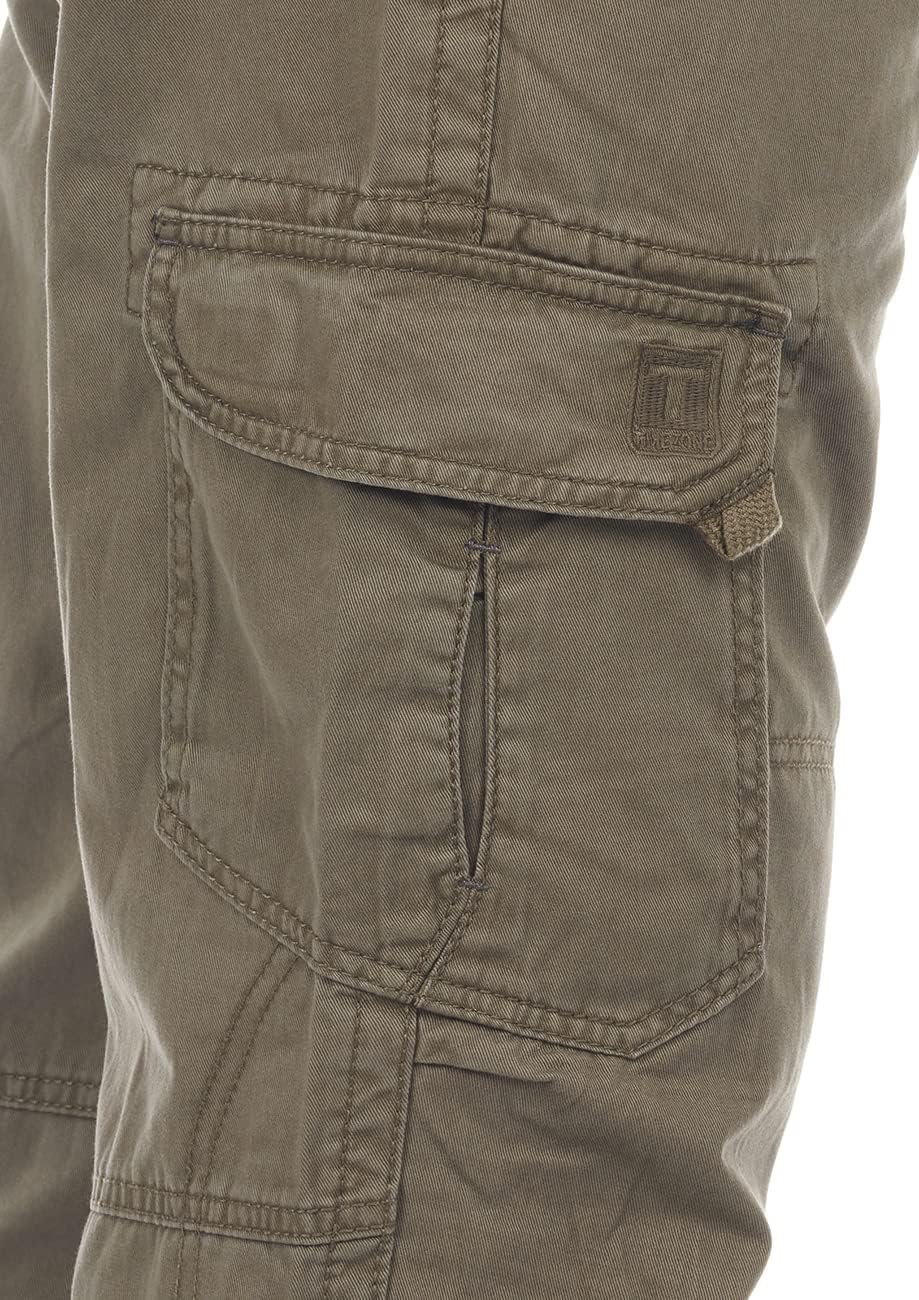 Timezone Herren Cargo Jeans Hose BenitoTZ Loose Fit Cargohose Stoffgürtel 100% Baumwolle Basic Tasch