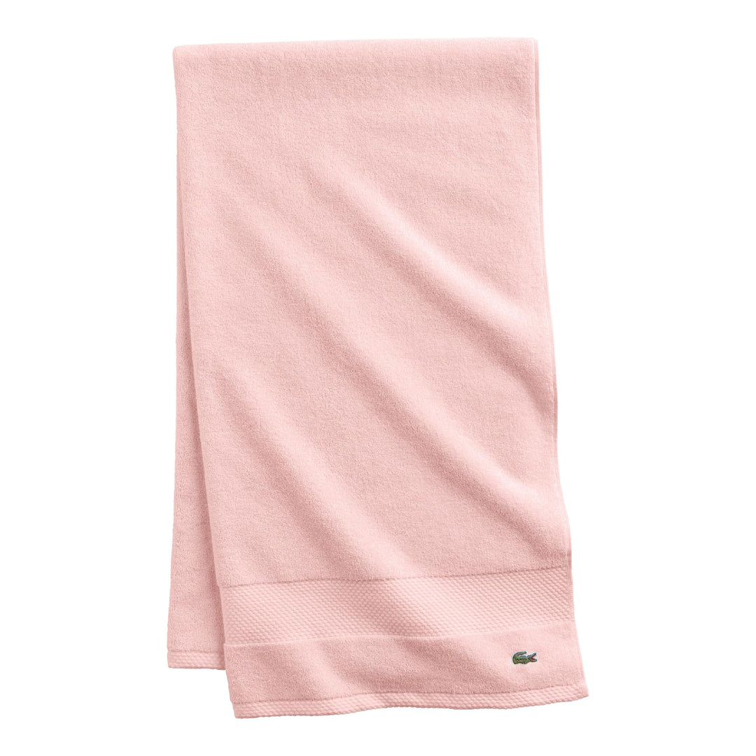 Lacoste Heritage Supima Badetuch, Baumwolle, 76,2 x 137,2 cm, Hellrosa