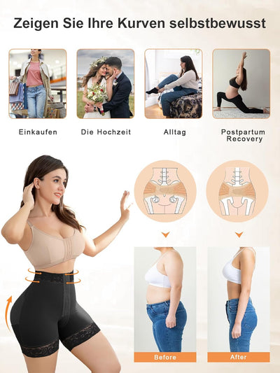 SHAPSHE Damen Bauchweg Unterhose Po Push Up Shapewear Bauch Kontrolle Figurformende Unterwäsche Hohe
