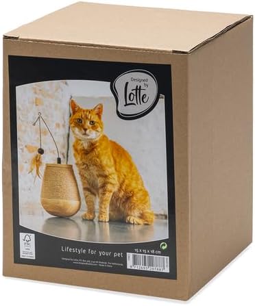 Designed by Lotte Tumble Mae, Katzenspielzeug, Holz, 15x15x18 cm