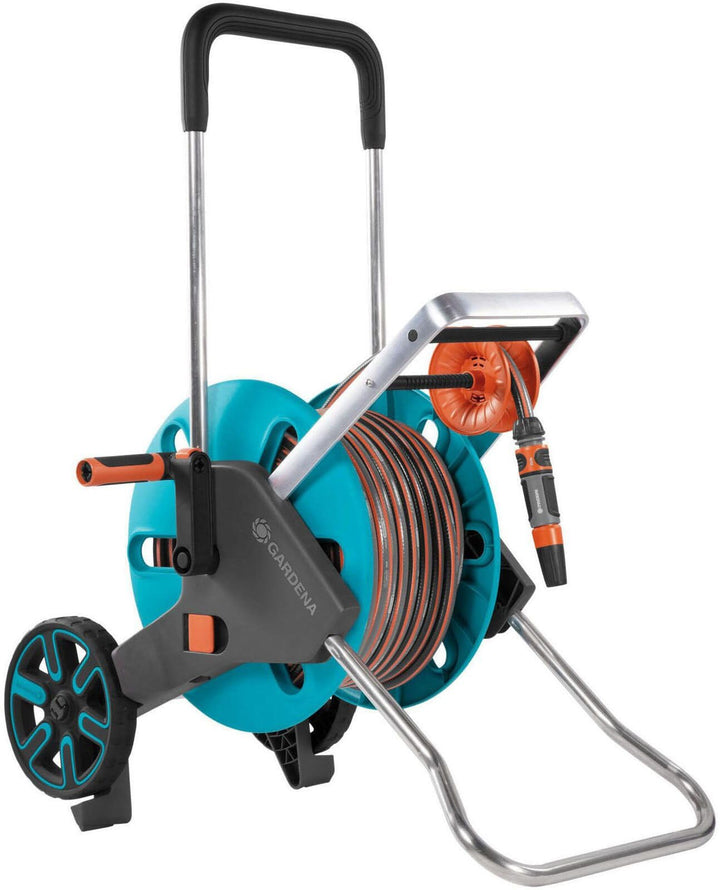 Gardena Schlauchwagen CleverRoll M Easy Set, Gartenschlauchwagen mit 60m Kapazität inkl. 20m Schlauc