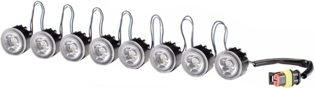 HELLA - LED-Tagfahrleuchtensatz - LEDayFlex - 24/12V - rund - Einbau - Lichtscheibenfarbe: glasklar