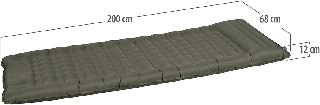 Semptec Urban Survival Technology Isomatte: Aufblasbare Luftmatte mit Fusspressepumpe, Kissen und Tr