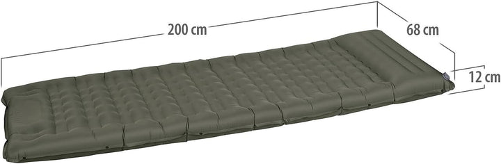 Semptec Urban Survival Technology Isomatte: Aufblasbare Luftmatte mit Fusspressepumpe, Kissen und Tr