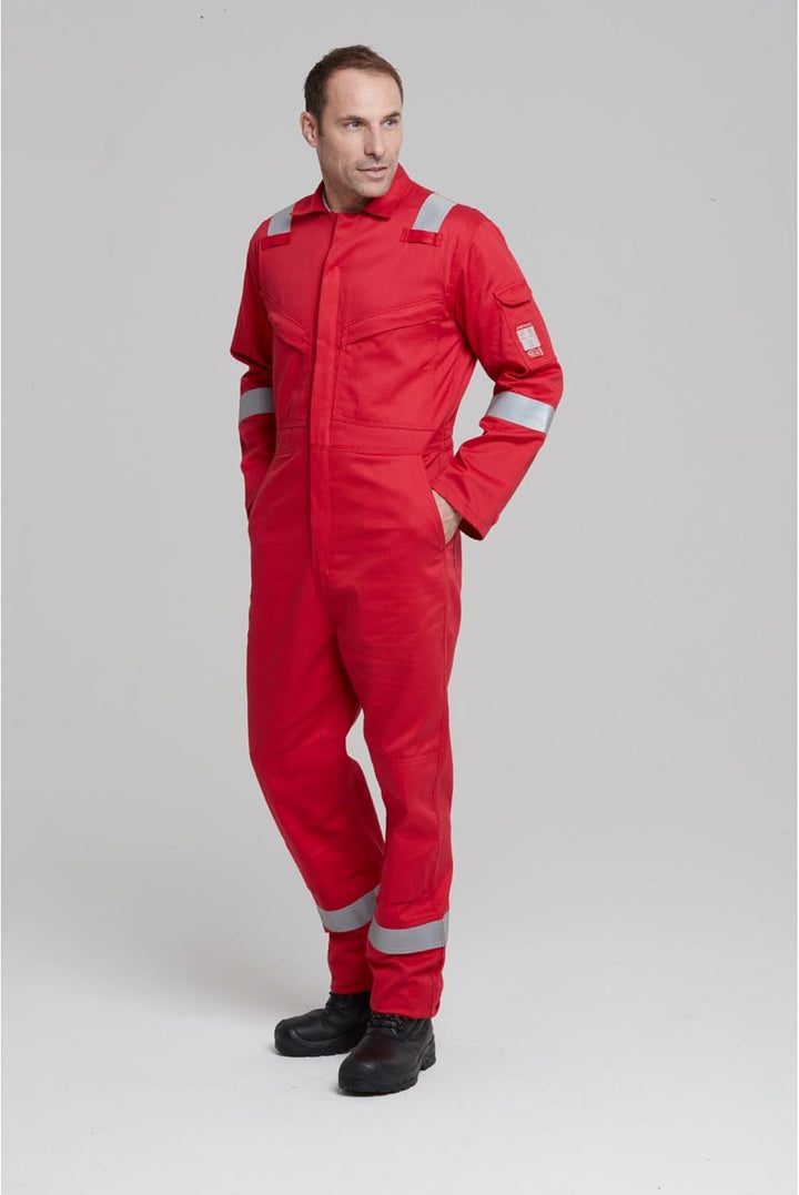 Portwest FR21 Leichter Anti-Statik Flammenresistenter Overall Rot S, Rot S