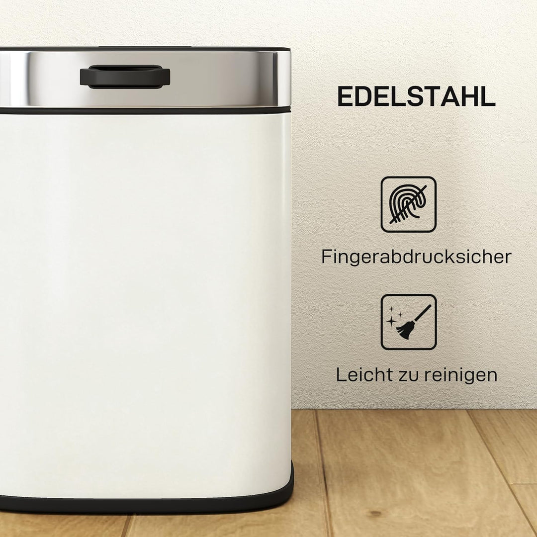 HOMCOM Mülleimer Hängend 5 L Treteimer mit Druck-Öffnen Feststelldeckel Abfalleimer inkl. abnehmbar