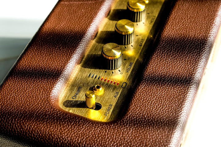 Retro-Bluetooth-Lautsprecher aus Holz, tragbar, kabellos, 10000 mAh, mit TWS-Stereo, AUX/SD-Eingang,