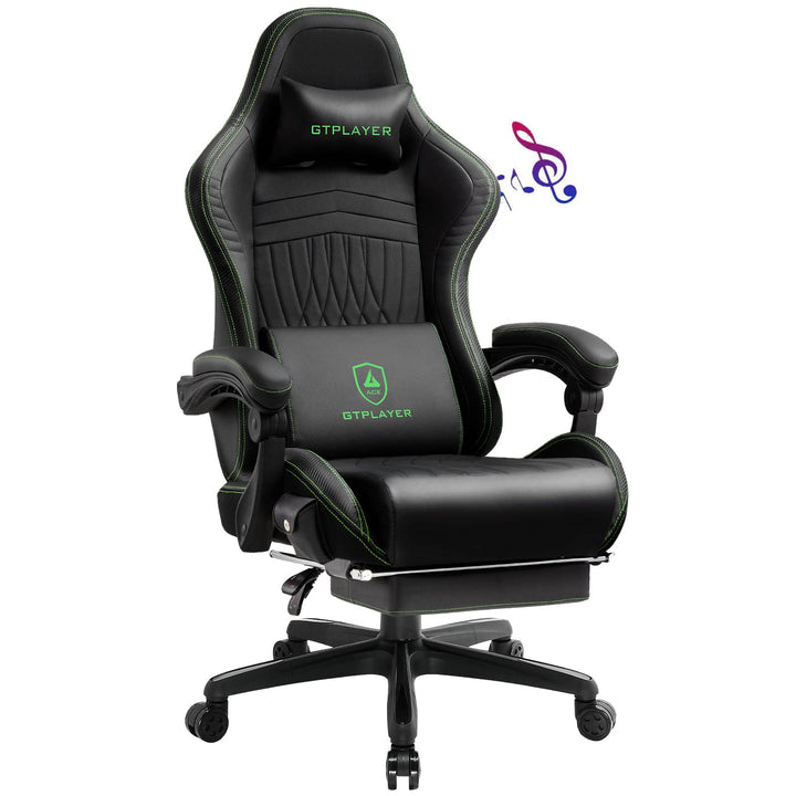 GTPLAYER Gaming Stuhl, Ergonomischer Gaming Sessel Schreibtischstuhl PC Gamer Racing Stuhl mit Fusss