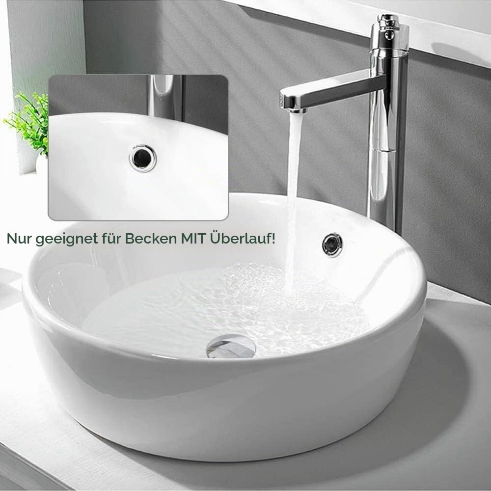 Schläfer 4051003 - Universal Ablaufgarnitur mit Überlauf (Chrom) - Pop Up Ventil für Waschbecken und