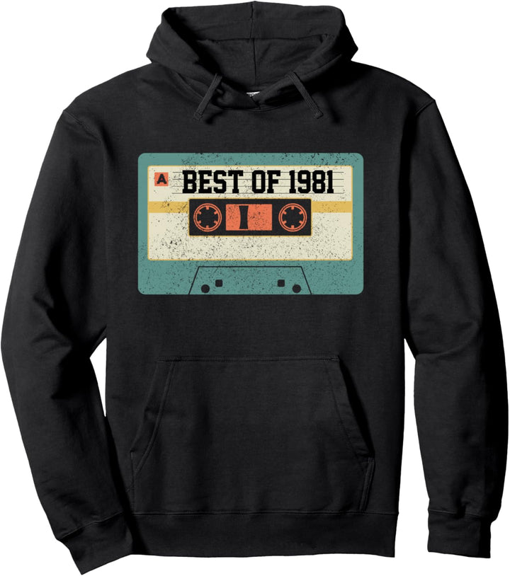 40. Geburtstag Geschenk Kassette Vintage Best Of 1981 Pullover Hoodie