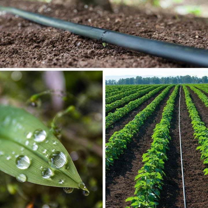 HOLZBRINK Tropfschlauch 5/8" 16mm zur Bewässerung Perlschlauch selbstreinigend, für jedes Gefälle, A