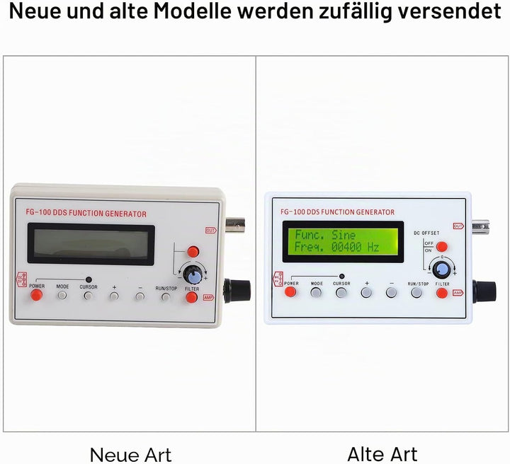 FG-100 Funktionsgenerator DDS Signalzähler Signalquellenmodul 1HZ-500KHz