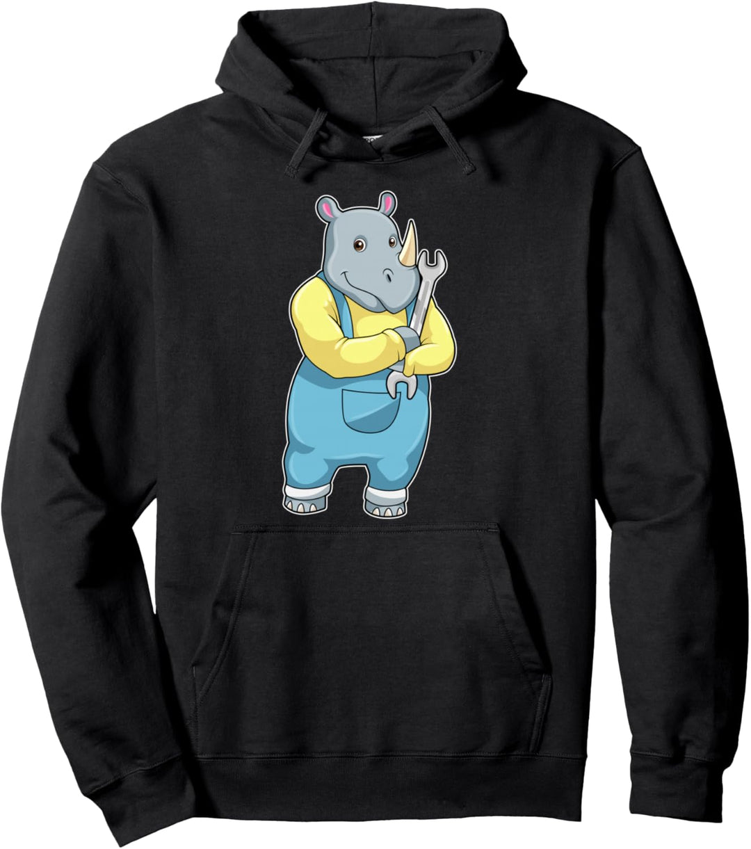 Nashorn Mechaniker Schraubenschlüssel Pullover Hoodie