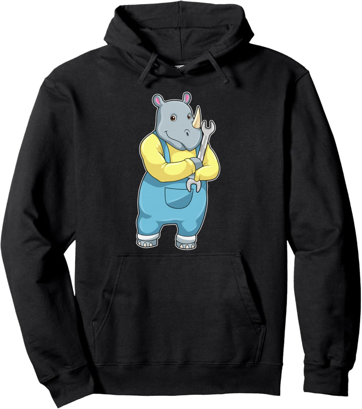 Nashorn Mechaniker Schraubenschlüssel Pullover Hoodie