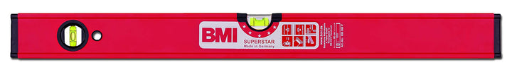 BMI 696100PM Alu-Profil Wasserwaage Superstar mit Magnet (100 cm lang, Oberfläche pulverbeschichtet,