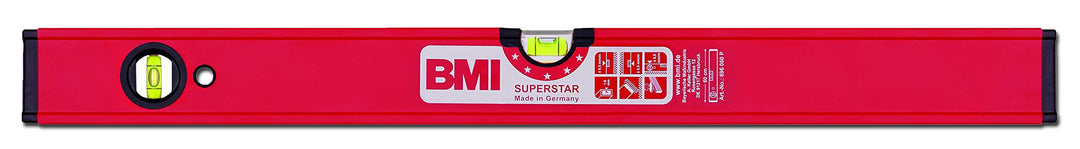 BMI 696100PM Alu-Profil Wasserwaage Superstar mit Magnet (100 cm lang, Oberfläche pulverbeschichtet,