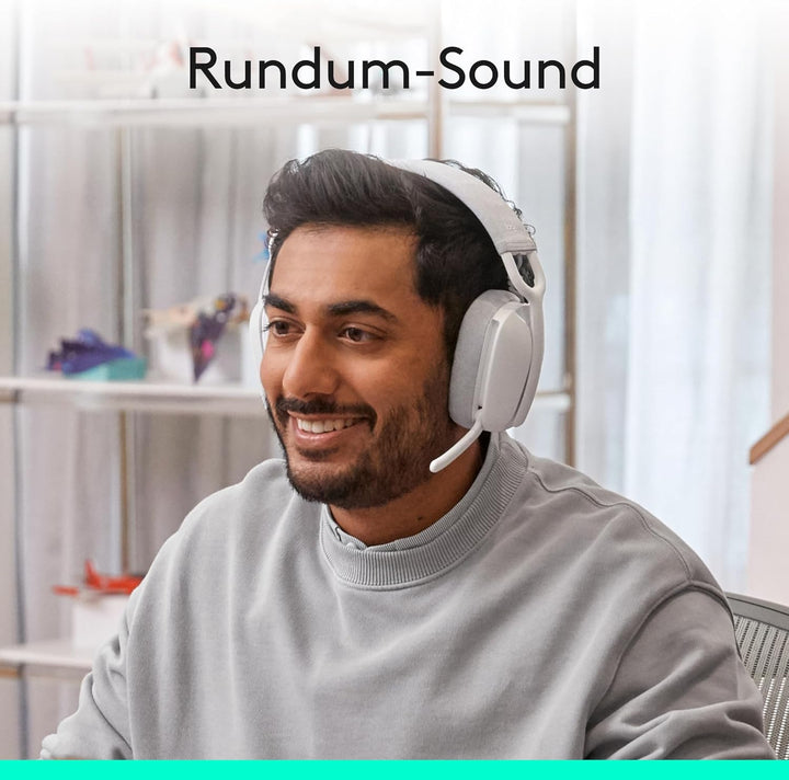 Logitech Zone Vibe 100 Leichte, kabellose Over-Ear-Kopfhörer mit geräuschunterdrückendem Mikrofon, M