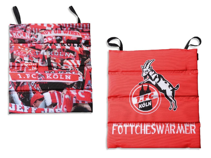 1. FC Köln Klappsitzkissen rot Sitzkissen Kissen Stadionkissen - Plus Lesezeichen I Love Köln