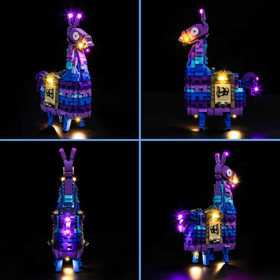 LocoLee Licht Set Kompatibel mit Lego Vorratslama Fortnite, Nur Lichter Set - Kein Modell, Licht Bel