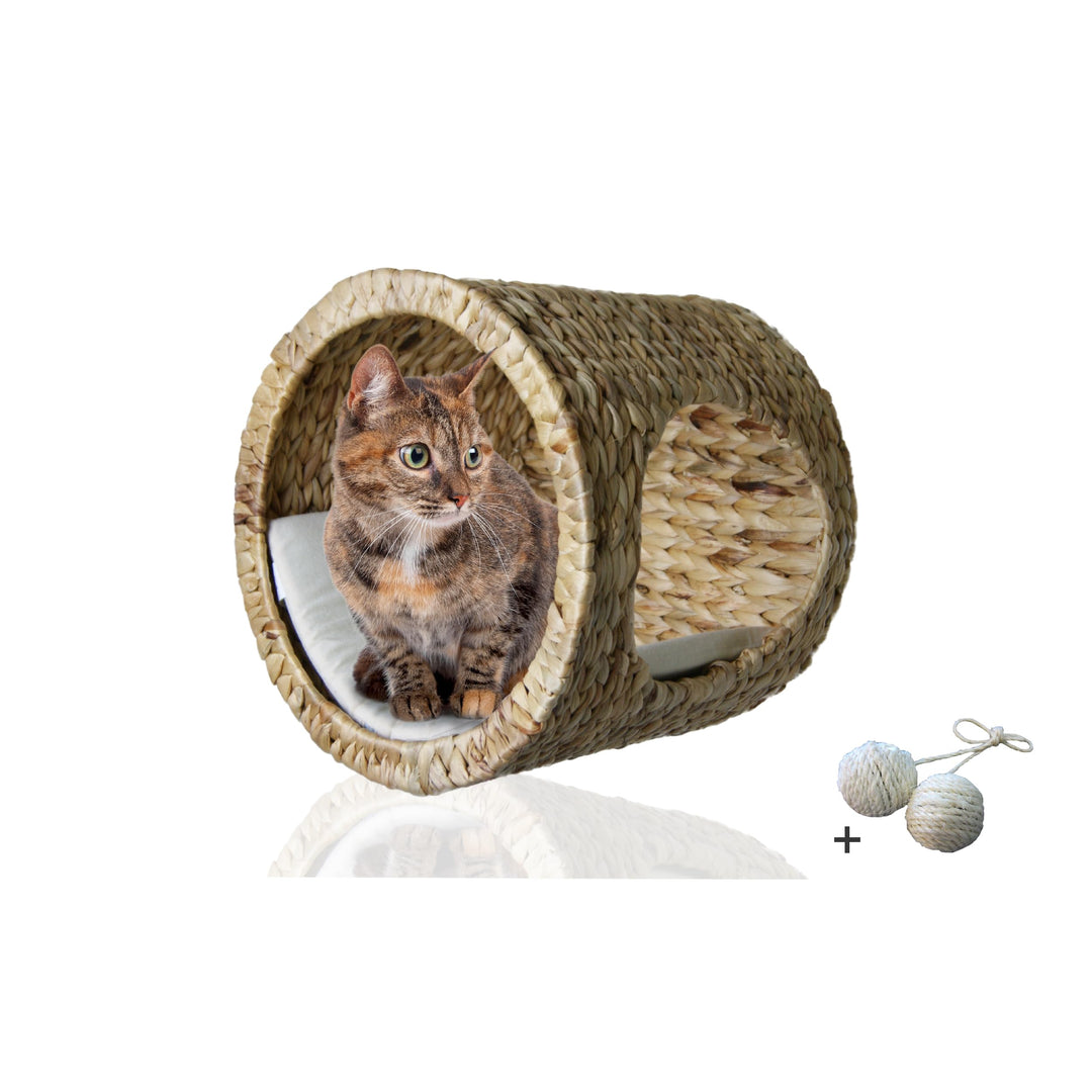 Rohrschneider Katzenhöhle Wandmontage | Wandhöhle Katze mit Schlafhöhle und Hochsitz | Regal Katze a