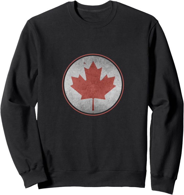 Retro-Kanadisches Ahornblatt im Vintage-Stil Sweatshirt