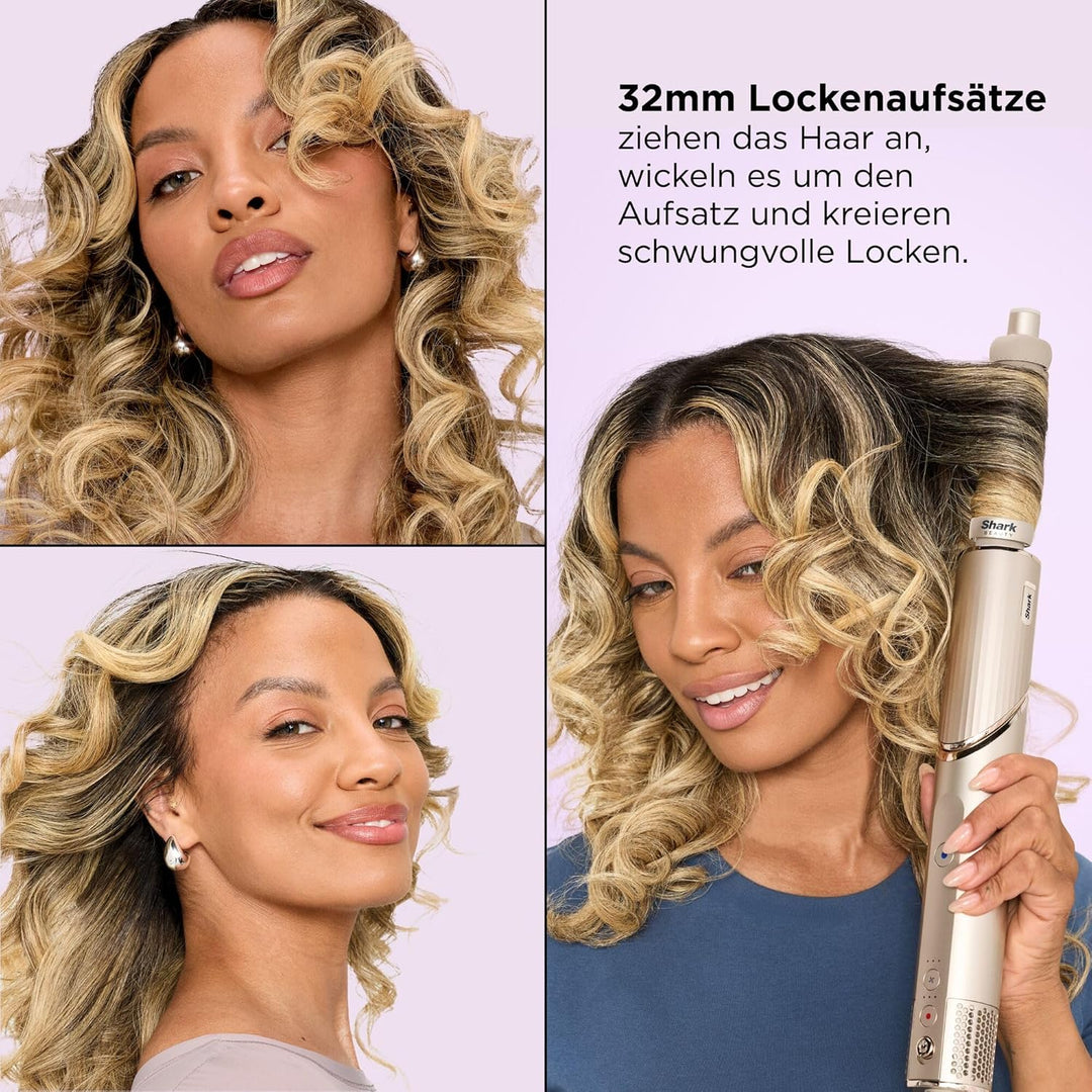 Shark FlexStyle 3-in-1 Luftstyler &amp; Haartrockner, Auto-Wrap-Lockenaufsatz, Ovalbürste, Konzentrator,
