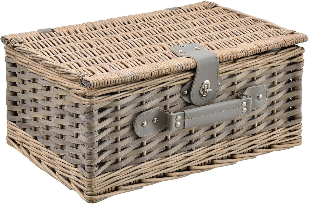 casa.pro Picknickkorb für 4 Personen Picknick-Set mit Kühltasche inkl. Geschirr Besteck Korkenzieher