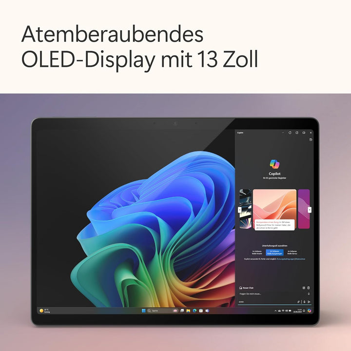 Microsoft Surface Pro | Copilot+ PC | 13” OLED Touchscreen | Snapdragon® X Elite (12 Kerne) | 16GB R