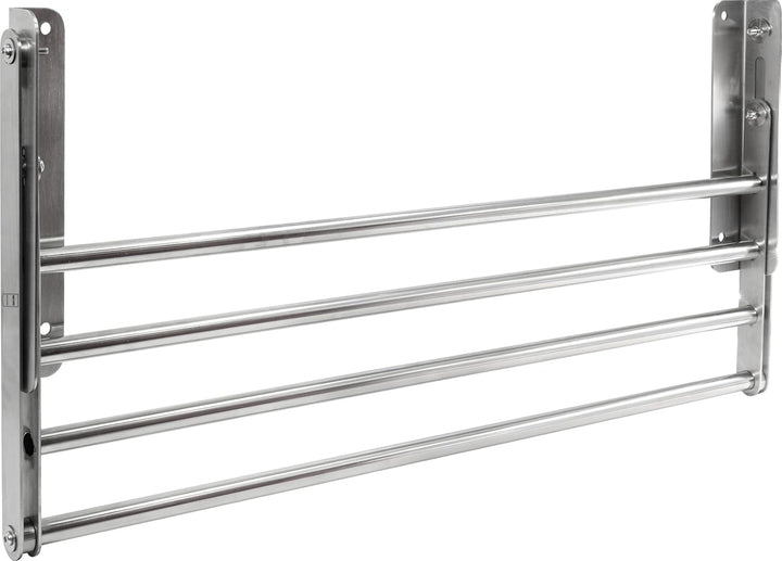 METRO Professional Klappbares Wandregal GFWS1180, Edelstahl, 80 x 30 x 26.5 cm, 30 KG, Silber
