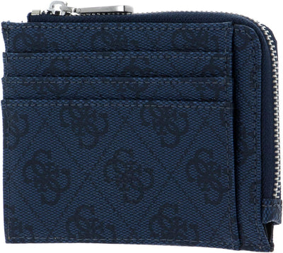 GUESS Men's Vezzola Smart 4G-Logo Bi-Fold Wallet, Blue