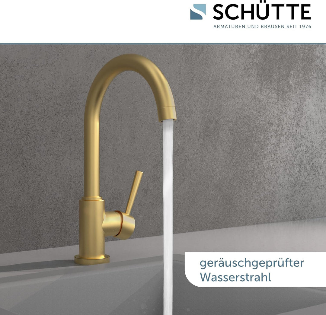 SCHÜTTE 79167 Küchenarmatur Cornwall, 360 Grad schwenkbarer Wasserhahn Küche, Mischbatterie für die