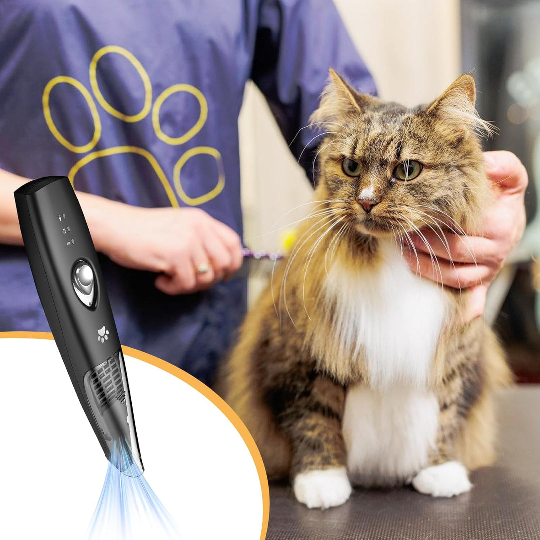 Pfotentrimmer Für Hunde Extra Leise mit Staubsauger, Hundepfoten Trimmer, Schermaschine Hund mit Abs