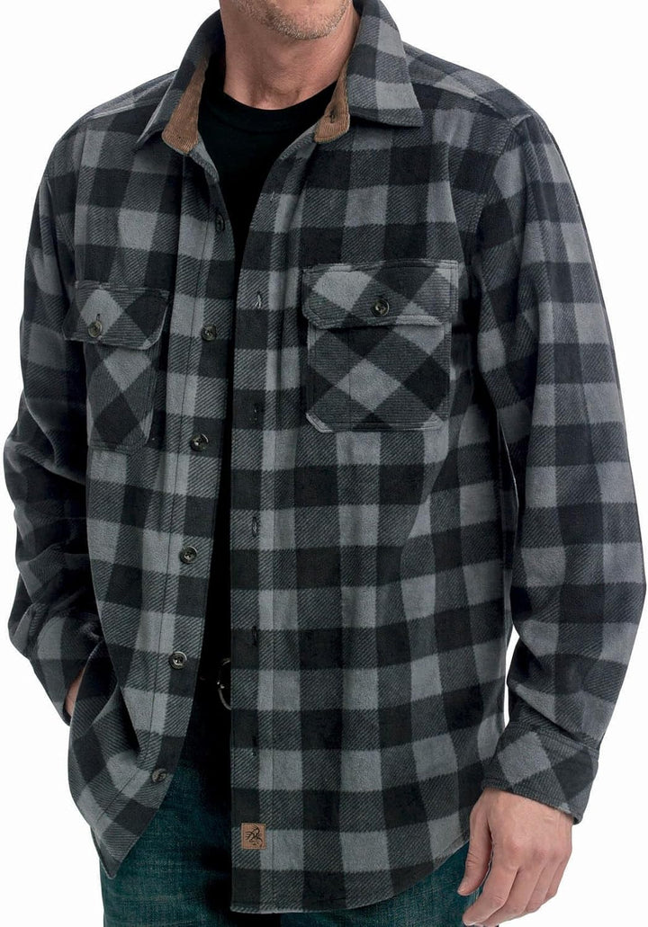 Legendary Whitetails Navigator Fleece-Herrenhemd mit Knopfleiste XXL Grafit-plaid, XXL Grafit-plaid