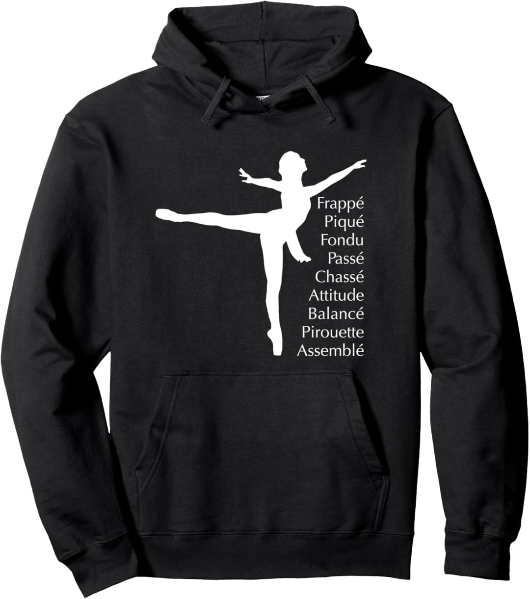 Ballettbegriffe Ballerina Dance Outfits Mädchen auf Spitzenschuhe Pullover Hoodie