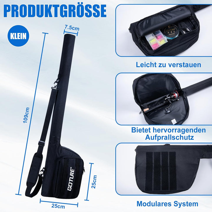 Goture Forellenrute Komplettset Ultra Light, 24T Kohlefaser Spinnrute & Rolle, 150m PE Schnur, 81tlg