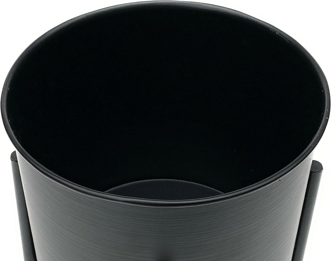 DanDiBo Blumenhocker mit Topf Metall Schwarz 32 cm Blumenständer 96153 Blumensäule Modern Pflanzenst