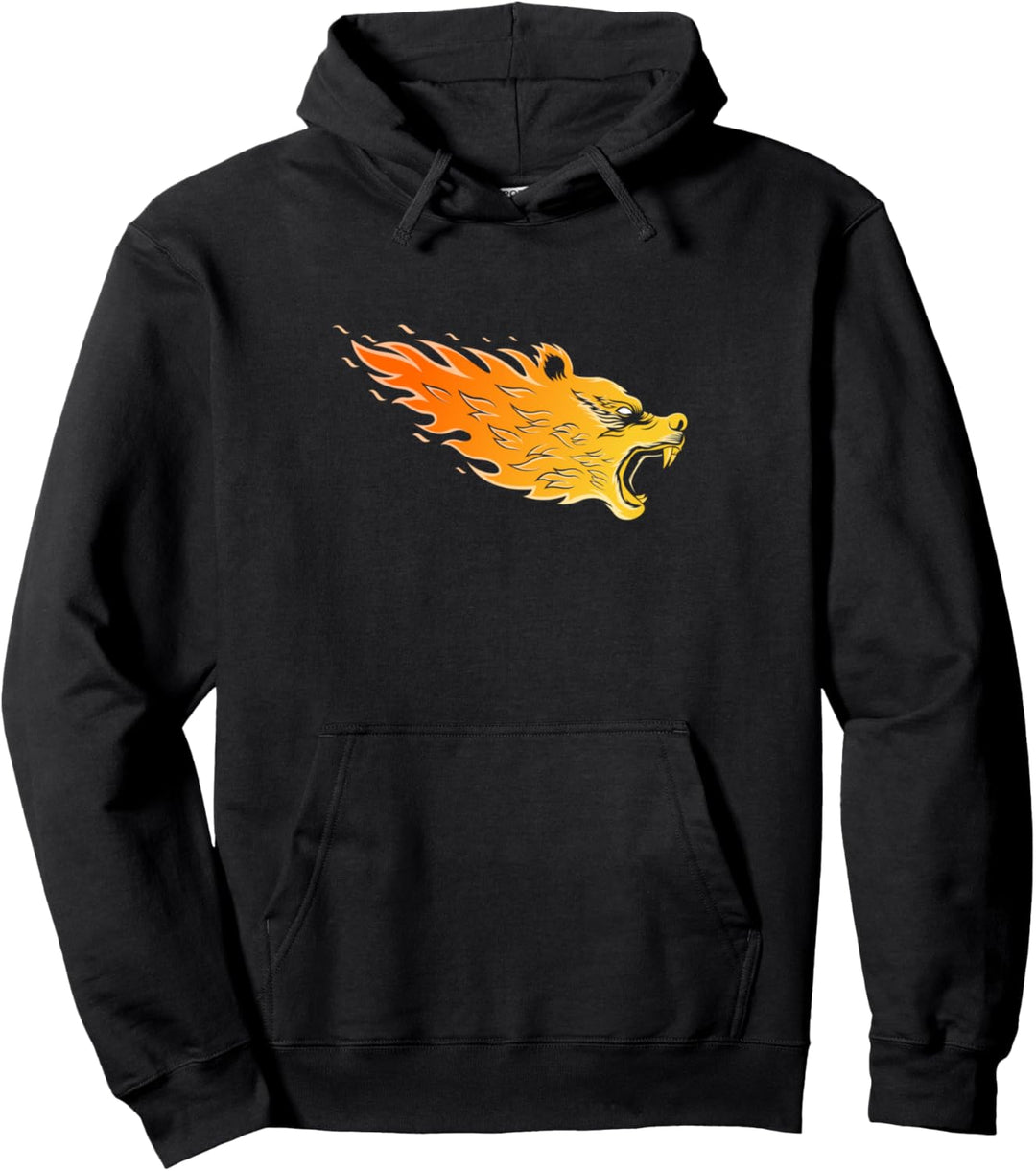 Wildlife Camper Natur Feuer Camping Grillen Barbecue Pullover Hoodie