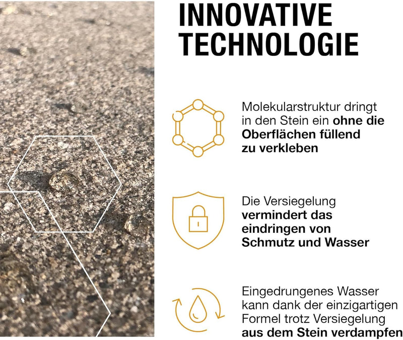 StoneprotecT SP5000 Premium Nano Stein-Imprägnierung aussen | Made in Germany | Langfristiger Schutz