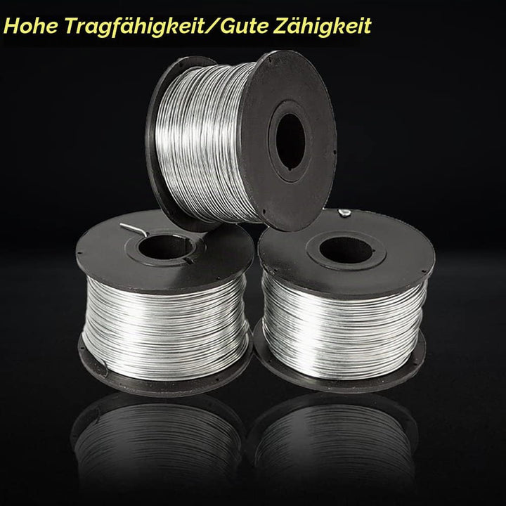 4 Stück Stahl Rebar Tie Wire, 110m x 0,8 mm Stahlbewehrungsdrahtrollen Rebar Bindedraht für Automati