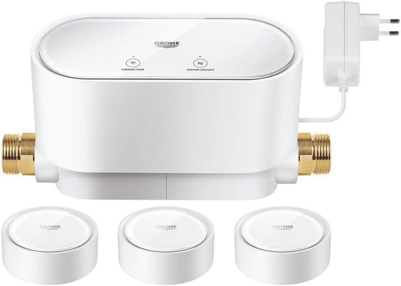 GROHE Sense Set - Grohe Sense Guard + 3x Grohe Sense (für Einfamilienhäuser, misst den Wasserverbrau